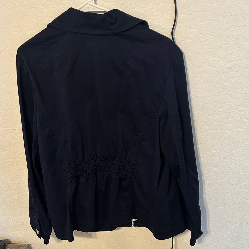 🐞Charter Club Dark Navy Button Front Blazer Jacket size 2X GUC - Picture 6 of 9